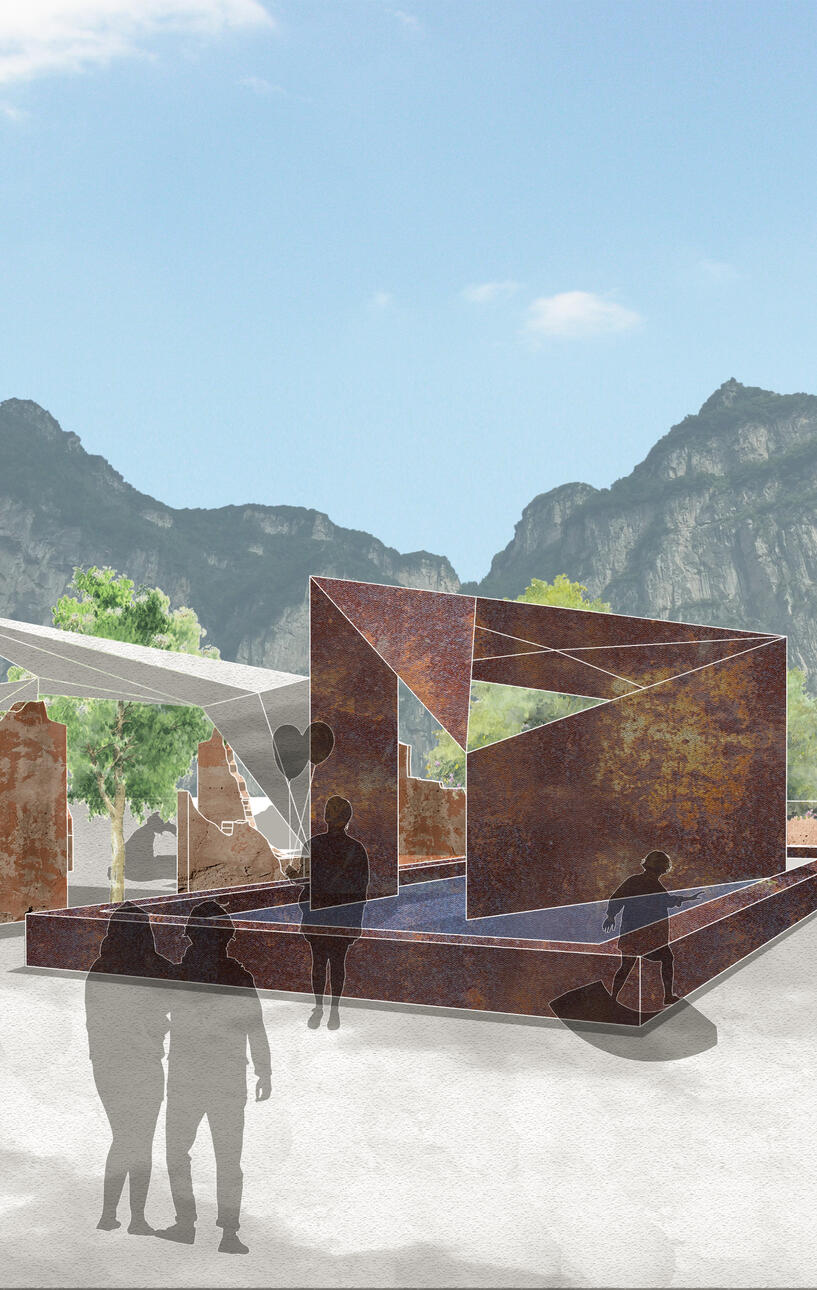 Illustrative-style landscape